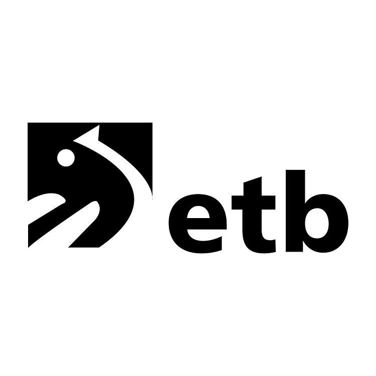 Logo de ETB en la sección de televisión de Kni2